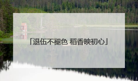 退伍不褪色 稻香映初心