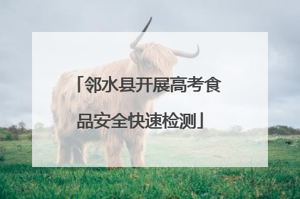 邻水县开展高考食品安全快速检测