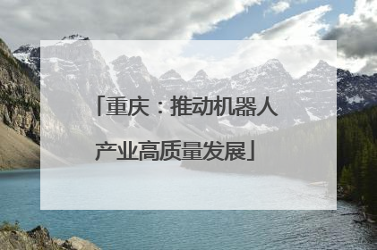 重庆：推动机器人产业高质量发展