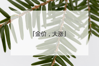 金价，大涨