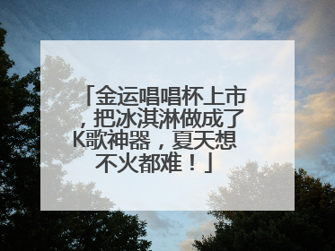 金运唱唱杯上市，把冰淇淋做成了K歌神器，夏天想不火都难！