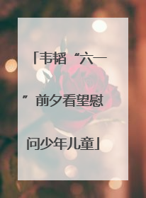 韦韬“六一”前夕看望慰问少年儿童