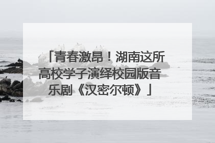 青春激昂！湖南这所高校学子演绎校园版音乐剧《汉密尔顿》