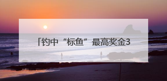 钓中“标鱼”最高奖金30万元，看似钓鱼竞技场，实则以高额“回报”作“饵”……｜今晚九点半