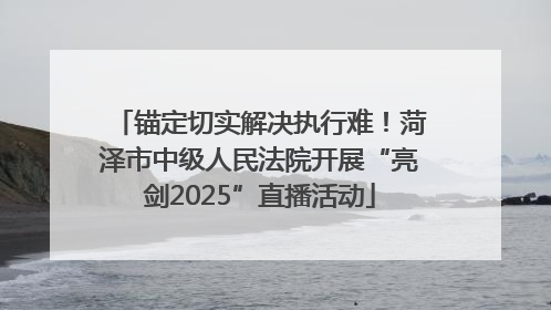 锚定切实解决执行难！菏泽市中级人民法院开展“亮剑2025”直播活动