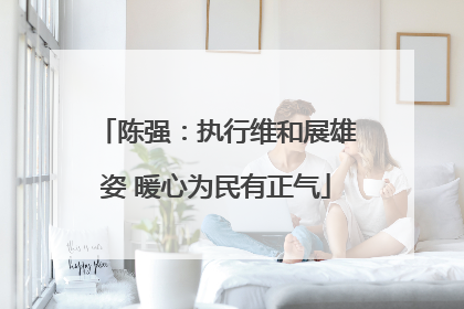 陈强：执行维和展雄姿 暖心为民有正气