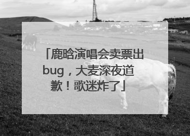 鹿晗演唱会卖票出bug，大麦深夜道歉！歌迷炸了