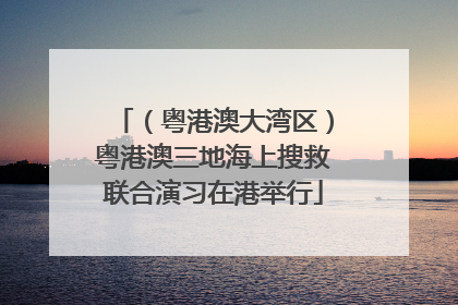 （粤港澳大湾区）粤港澳三地海上搜救联合演习在港举行