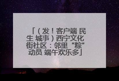 （发！客户端 民生 城事）西宁文化街社区：邻里“粽”动员 端午欢乐多