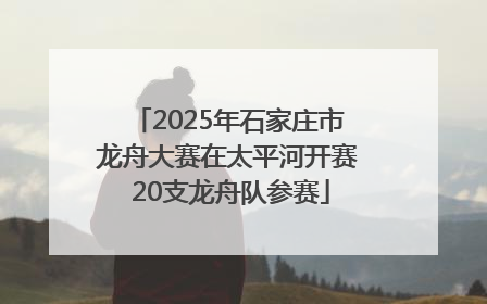 2025年石家庄市龙舟大赛在太平河开赛 20支龙舟队参赛