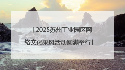 2025苏州工业园区网络文化采风活动圆满举行