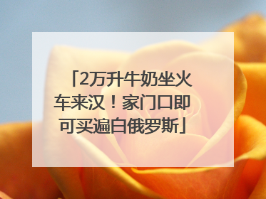 2万升牛奶坐火车来汉！家门口即可买遍白俄罗斯