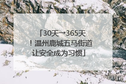30天→365天！温州鹿城五马街道让安全成为习惯