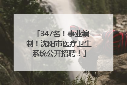 347名！事业编制！沈阳市医疗卫生系统公开招聘！