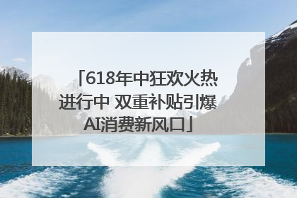 618年中狂欢火热进行中 双重补贴引爆AI消费新风口