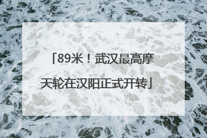 89米！武汉最高摩天轮在汉阳正式开转